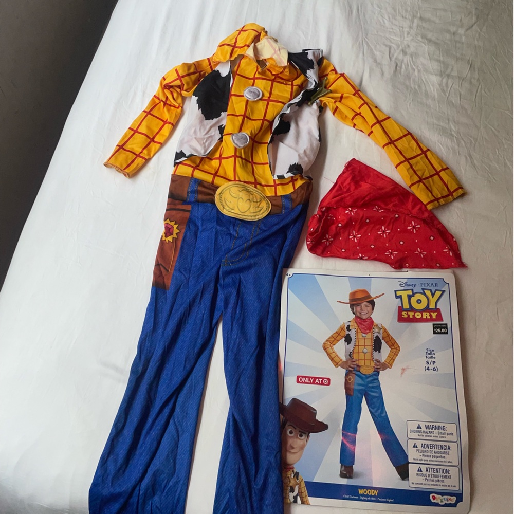 Boys Tpy Story Woody Cowboy Costumr size 4T 5T 6 - Picture 2 of 3